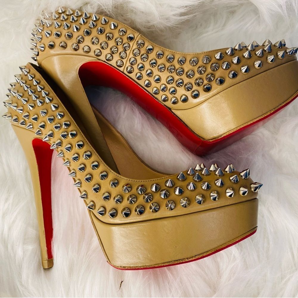 🛍️Christian Louboutin Authentic Alti Spiked Platform Pumps W/Box & Dust Cover